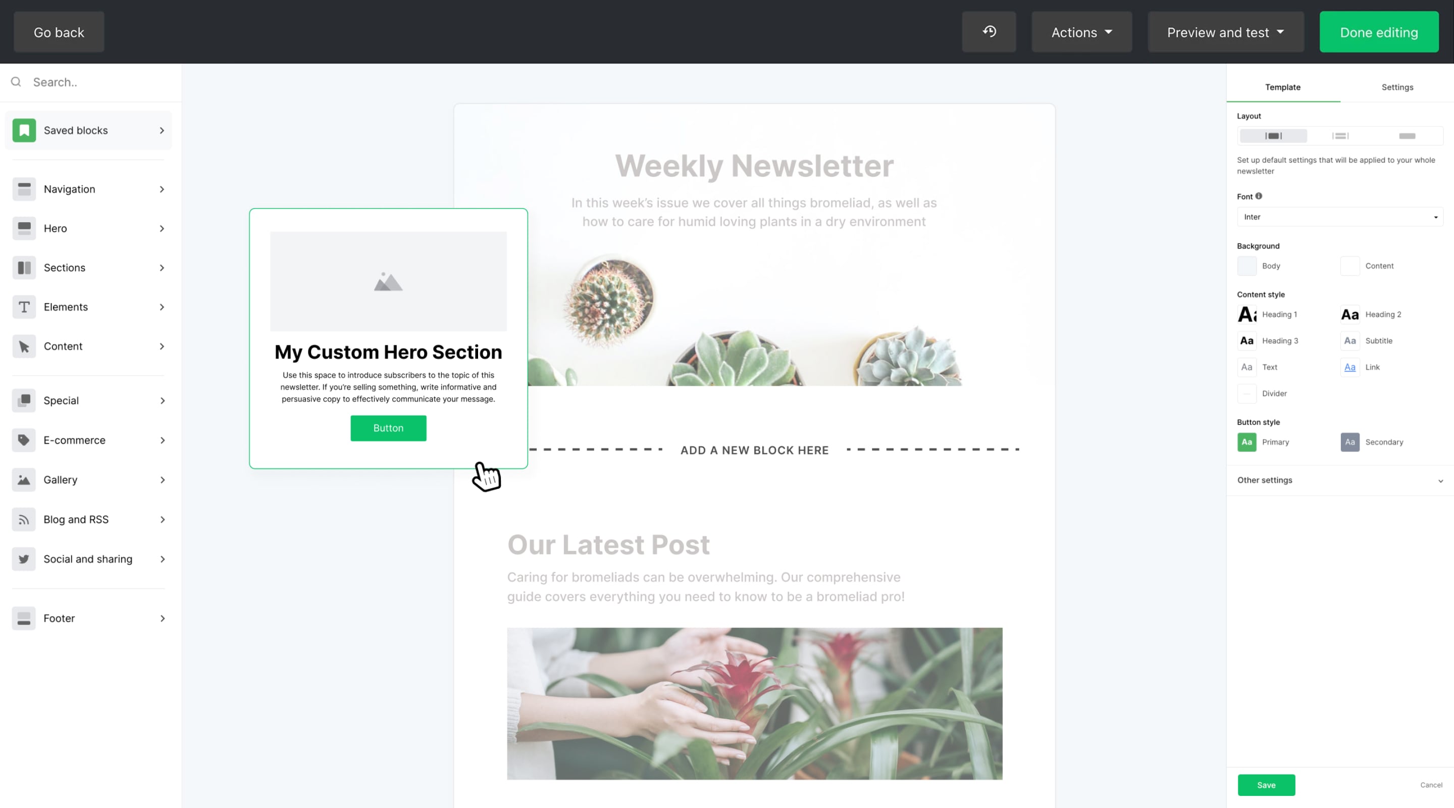 Email Builder Interface